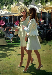 The Colour and Glamour of Ascot by Sherree Valentine Daines - Limited Edition Canvas on Board sized 18x25 inches. Available from Whitewall Galleries